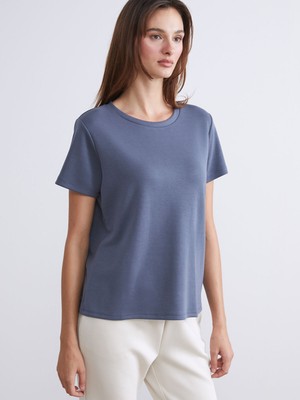 Lc Waikiki Yeni Sezon Büyük Beden Bisiklet Yaka Kadın Tişört