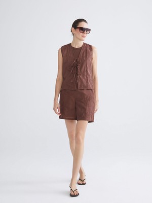 Lc Waikiki Yeni Sezon Beli Lastikli Nakışlı Kadın Şort