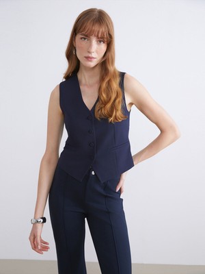 Lc Waikiki Yeni Sezon V Yaka Kadın Klasik Yelek