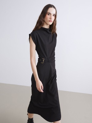 Lc Waikiki Yeni Sezon Dik Yaka Büzgülü Elbise