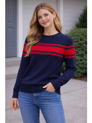 Modaplaza Kadın Önü Şerit Desenli Kazak 5825