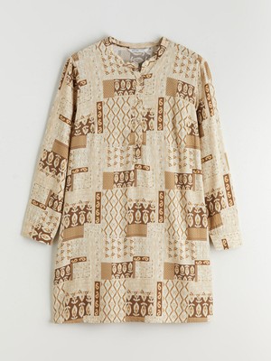 Lc Waikiki Yeni Sezon Hakim Yaka Desenli Kadın Tunik