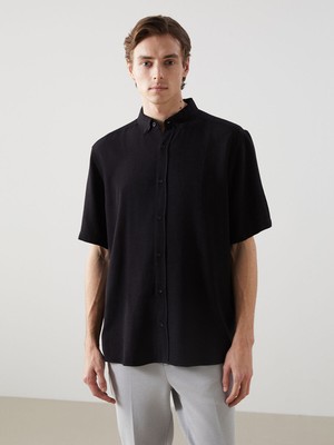 Lc Waikiki Yeni Sezon Regular Fit Kısa Kollu Keten Karışımlı Erkek Gömlek