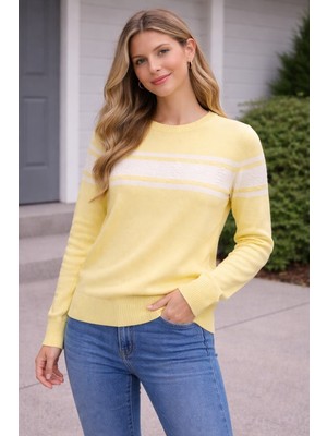 Modaplaza Kadın Önü Şerit Desenli Kazak 5825