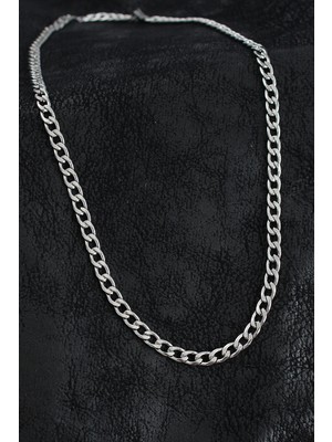 Ayder Timya 316L Çelik Kalın Klasik Zincir Model Gümüş Renk Erkek Kolye (Timya/1395) 193188