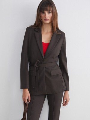 Lc Waikiki Yeni Sezon Beli Kuşaklı Kadın Blazer Ceket