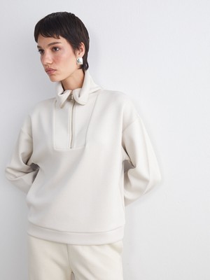 Lc Waikiki Yeni Sezon Dik Yaka Kadın Sweatshirt