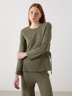 Lc Waikiki Yeni Sezon Bisiklet Yaka Dokulu Kadın Bluz