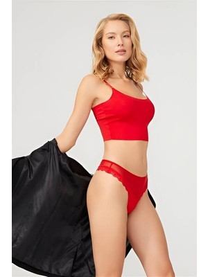 bebekokusu Tül ve Dantel Detaylı Kadın Tanga V6103