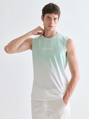 Lc Waikiki Yeni Sezon Bisiklet Yaka Baskılı Erkek Kolsuz Tişört