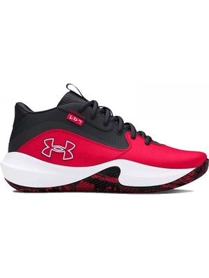 Erkek Çocuklar İçin Under Armour Ps Lockdown 7 Kırmızı Basketbol Ayakkabısı Kauçuk Dış Taban