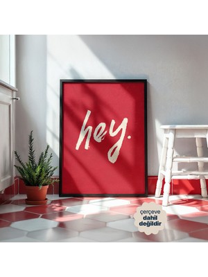 Persona Istanbul Artificial Collection Hey - Modern Tipografi (Çerçevesiz)
