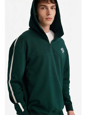 DeFacto Boxy Fit Kapüşonlu Baskılı Sweatshirt F8659AX26SP