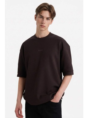 DeFacto Nefes Alabilen Loose Fit Baskılı Tişört F8144AX26SP