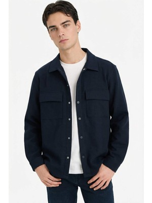 DeFacto Esnek Kumaş Twill Gömlek E7689AX26SP