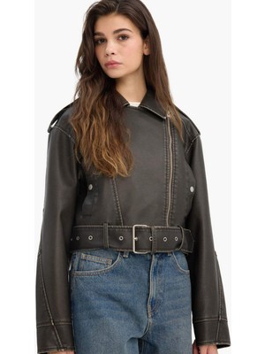 DeFacto Relax Fit Suni Deri Mont G0709AX26SP