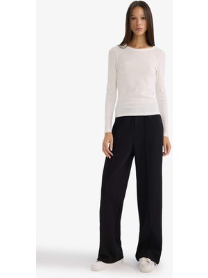 DeFacto Straight Fit Beli Lastikli Kalın Eşofman Altı F8513AX25AU