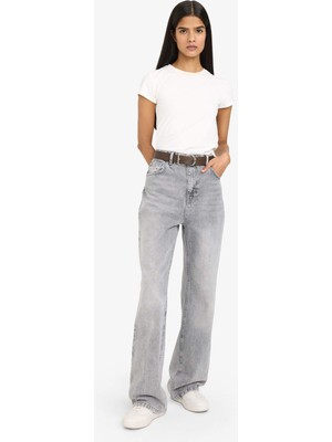 DeFacto %100 Pamuk 90's Wide Leg Jean Pantolon F5522AX26SP