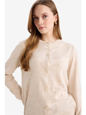 DeFacto Regular Fit Bisiklet Yaka Triko Hırka G7634AX26SP