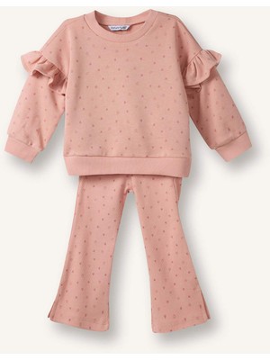 DeFacto 2'li Takım Desenli Sweatshirt Alt Kız Bebek G8503A526SP