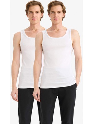 DeFacto %100 Pamuk Slim Fit Ribana 2'li Atlet Y9056AZ26SP