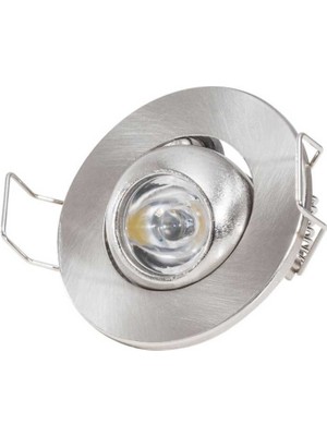 Ack 1W Beyaz LED Spot Armatür (Saten Kasa)