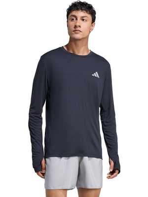 AKE8424 Adidas Run Ess Ls M Erkek Sweatshirt Siyah