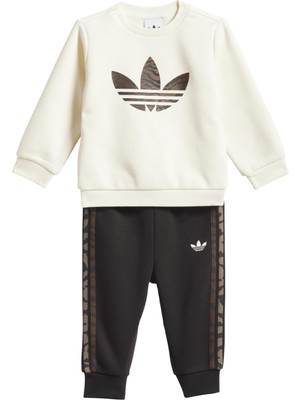 Adidas Crew Set Bebek Eşofman Takımı Kız Çocuk 2 - 3 Yaş Beyaz Model AKD5824