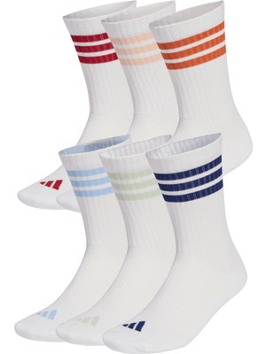 Adidas Performance KE5493 3-Stripes Essentials Cushioned Crew Socks 6 Pair Pack
