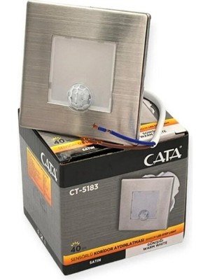 Cata 1,5W Günışığı Kare Kor.mer.armatürü (Saten Kasa)