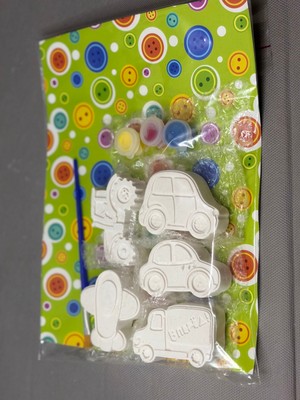 Araba Taş Boyama Seti 5 Li -3 Ana Renk Boya -Eğitici Aktivite