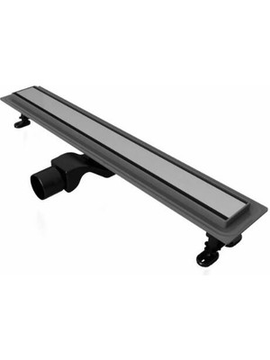 Kabinet - Patara 60 cm Duş Kanalı – Mat Gümüş, Ø50 Yandan Çıkışlı - PT060.00A.MG.580