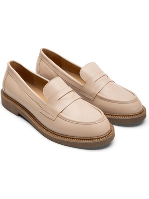 Emienza Vega(Mınos)Vegan Deri Bant Detaylı Bayan Loafer