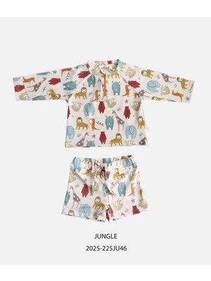 Miela Kids Uv Korumalı Alt Üst Erkek Bebek Set - Jungle