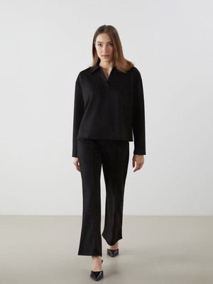 Lc Waikiki Yeni Sezon Beli Lastikli Düz Geniş Paça Kadın Tayt Pantolon