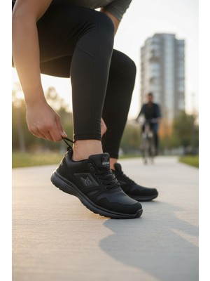 Enoch Unisex Yüksek Tabanlı Bağcıklı Yürüyüş ve Koşu Spor Ayakkabı Günlük Sneaker