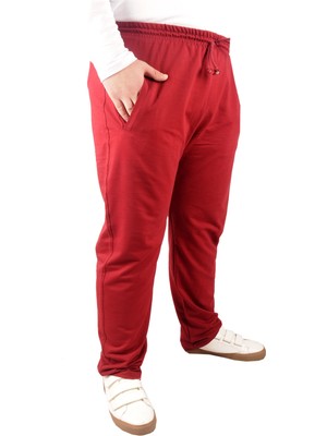 ModeXL Mode Xl Büyük Beden Erkek Eşofman Altı Classic 2 Ip 11100 Bordo