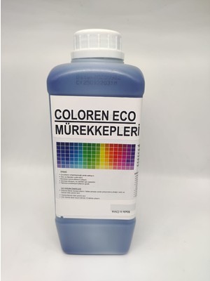 Coloren EPSON İ3200 / DX5 / DX4 / XP600 SERİSİ İÇİN ECO SOLVENT MÜREKKEP CYAN 1 LT