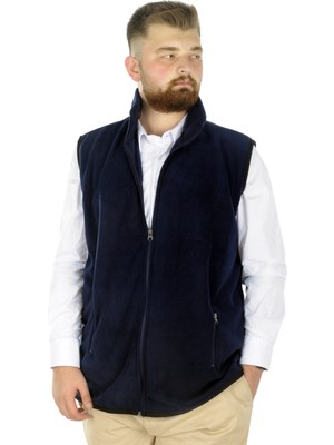 ModeXL Mode Xl Erkek Polar Yelek Dik Yaka Fermuarlı 22549 Lacivert