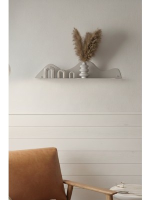 Grandmix Bohem Tarz Metal Raf Antre ve Salon Için Dekoratif Duvar Standı