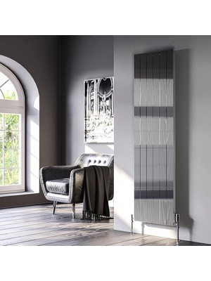 Lojimax Alüminyum Dekoratif Radyatör Bianco 600 x 1005 12  Dilim | Parlak Eloksal | Yüksek Isıl Güç | 5 Yıl Üretici Garantisi