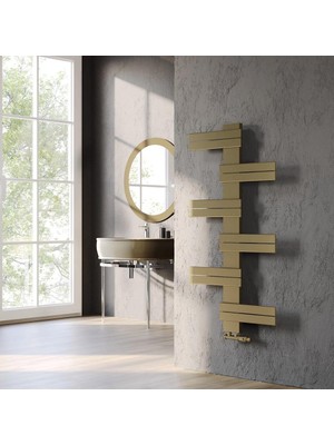 Lojimax Alüminyum Dekoratif Havlupan Ida 1425 x 600 14  Dilim | Mat Bronz | Yüksek Isıl Güç | 5 Yıl Üretici Garantisi