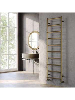 Lojimax Alüminyum Dekoratif Havlupan Lotto 1800 x 500 11  Dilim | Mat Bronz | Yüksek Isıl Güç | 5 Yıl Üretici Garantisi