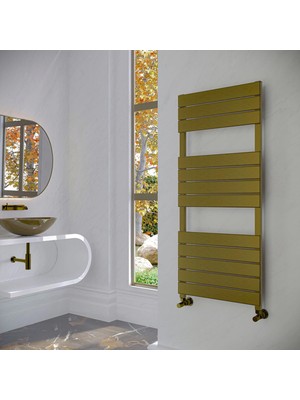 Lojimax Alüminyum Dekoratif Havlupan Zeus Plus 1400 x 500 15  Dilim | Bronz Renk Fırçalı Eloksal | Yüksek Isıl Güç | 5 Yıl Üretici Garantisi