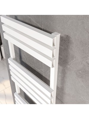 Lojimax Alüminyum Dekoratif Havlupan Sorte Plus 1550 x 500 18  Dilim | Dokulu Siyah | Yüksek Isıl Güç | 5 Yıl Üretici Garantisi