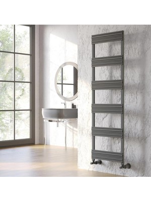 Lojimax Alüminyum Dekoratif Havlupan Alice Style 700 x 500 3  Dilim | Mat Antrasit Gri | Yüksek Isıl Güç | 5 Yıl Üretici Garantisi