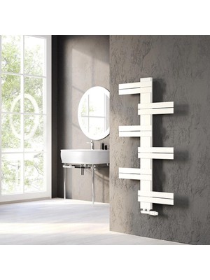 Lojimax Alüminyum Dekoratif Havlupan Ida 1425 x 600 14  Dilim | Mat Beyaz | Yüksek Isıl Güç | 5 Yıl Üretici Garantisi