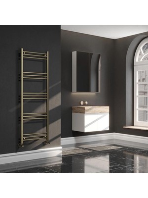 Lojimax Alüminyum Dekoratif Havlupan Lodos W 1400 x 500 15  Dilim | Mat Bronz | Yüksek Isıl Güç | 5 Yıl Üretici Garantisi