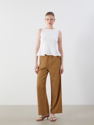 Lc Waikiki Yeni Sezon Beli Lastikli Dokulu Kadın Pantolon