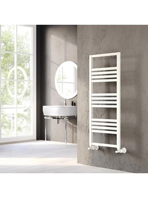 Lojimax Alüminyum Dekoratif Havlupan Perla Plus 1530 x 500 18  Dilim | Dokulu Beyaz | Yüksek Isıl Güç | 5 Yıl Üretici Garantisi